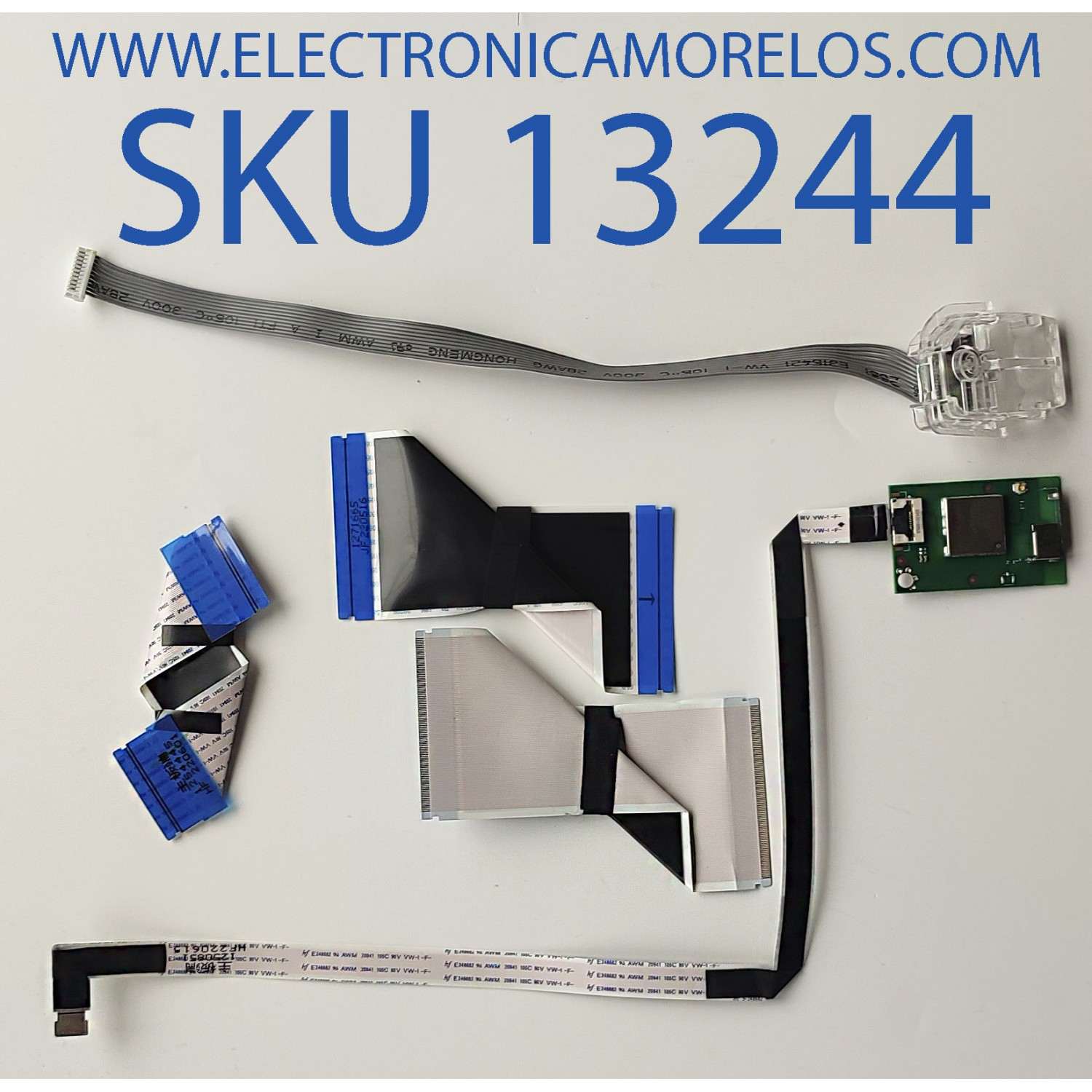 KIT DE CABLES PARA TV HISENSE / WIFI 1250667 / 1282009 / 2AJVQ-RK8812CU / 22470-RK8812CU / BOTONERA 294501 / 256863 / RSAG7.820.8441/ROH / FLEX 1271342 / LVDS 1254445 / 220601 / MODELO 58R6E3	